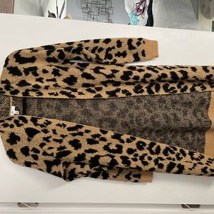 Leopard long cardigan